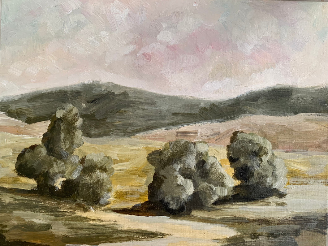 Soft Sky Landscape 8x10” Painting